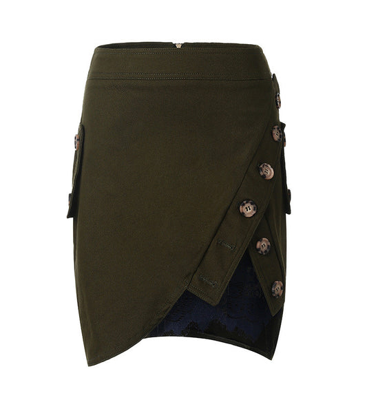 Pure Cotton Denim Lace Sexy Mini Skirts