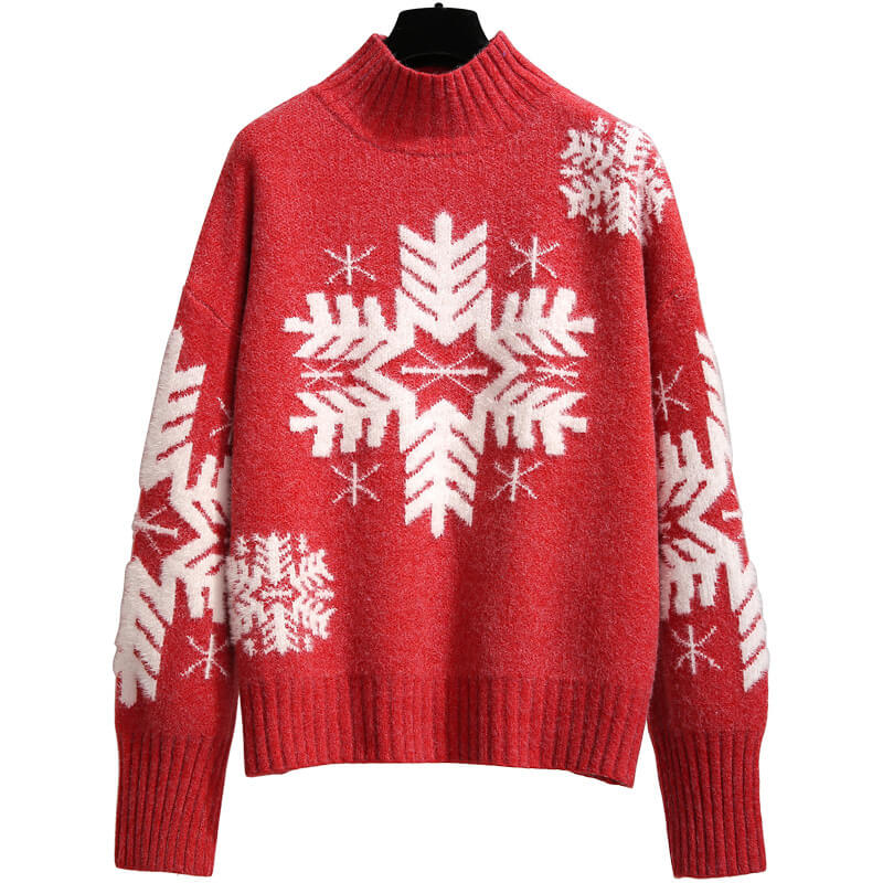 Ugly Christmas Turtleneck Chunky Sweater