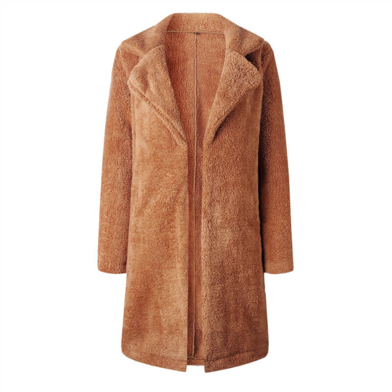 Lapel Teddy Cardigan Coat