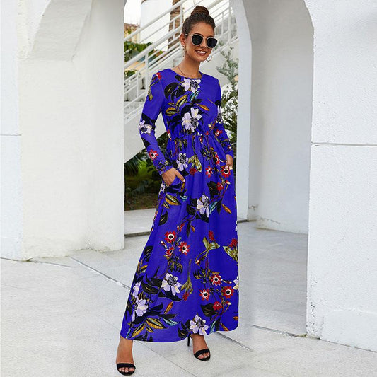 Floral Long Sleeve Maxi Dress