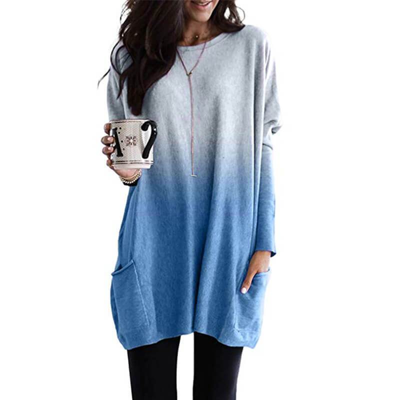 Patchwork Long Loose Scoop T-shirt