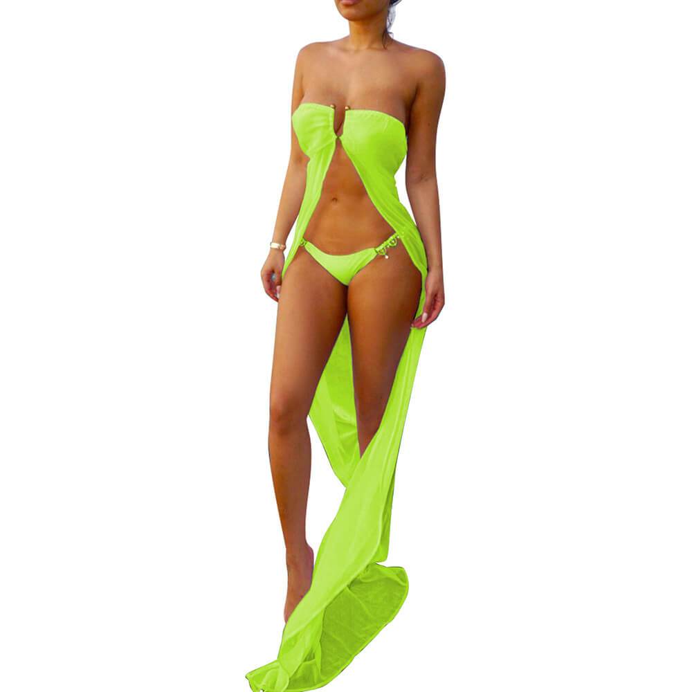 Open Front Tube Beach Dress