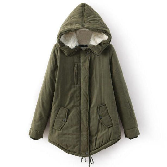 Women Warm Zipper Oversized Hooded Winter Coats