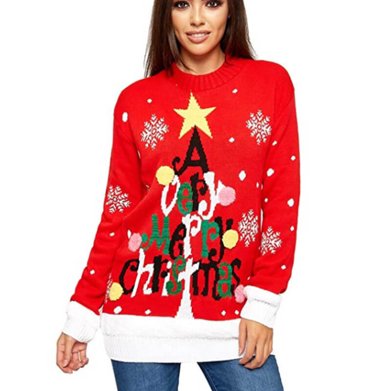 Funny Ugly Christmas Letter Pullover Sweater