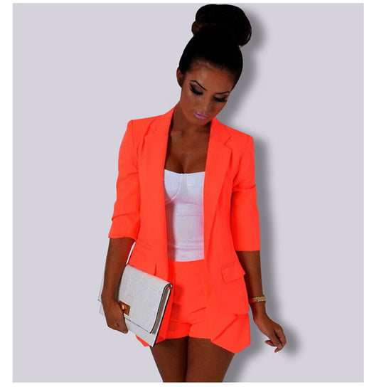 Candy Color 3/4 Sleeveless Short Blazer