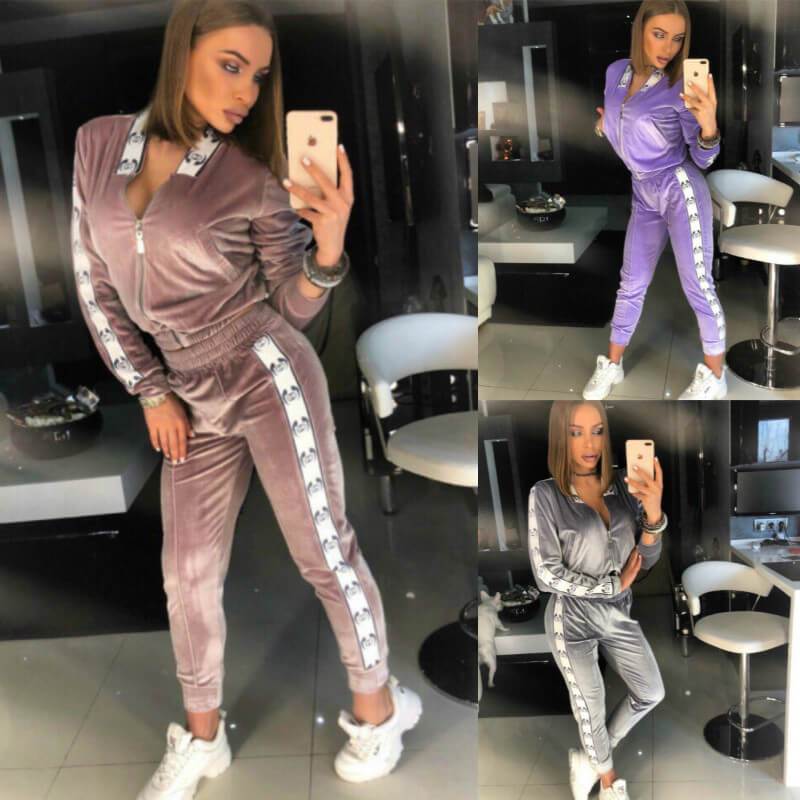 Velveteen Sports Two Pieces Set