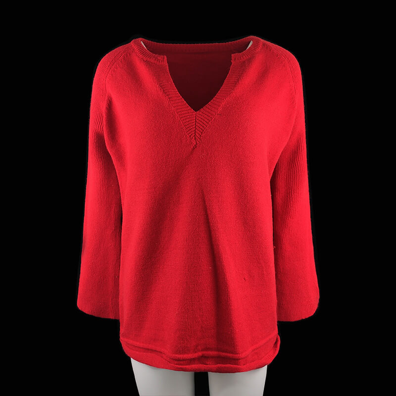 Flare Sleeve Soild Knitted Top