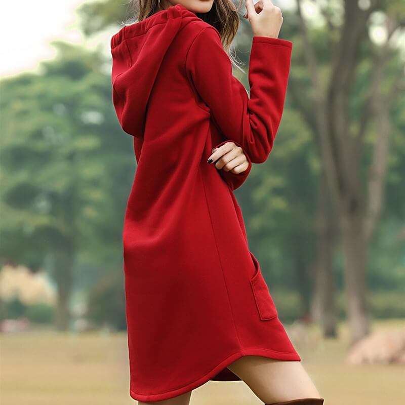 Casual Pullover Drawstring Loose Dress Hoodies