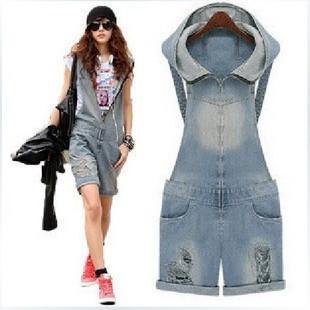 Retro Hole Zipper V-neck Casual Cap Sleeveless Jumpsuits - Meet Yours Fashion - 1