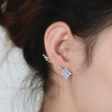 Exaggerate Crystal Separate Arrow Earrings