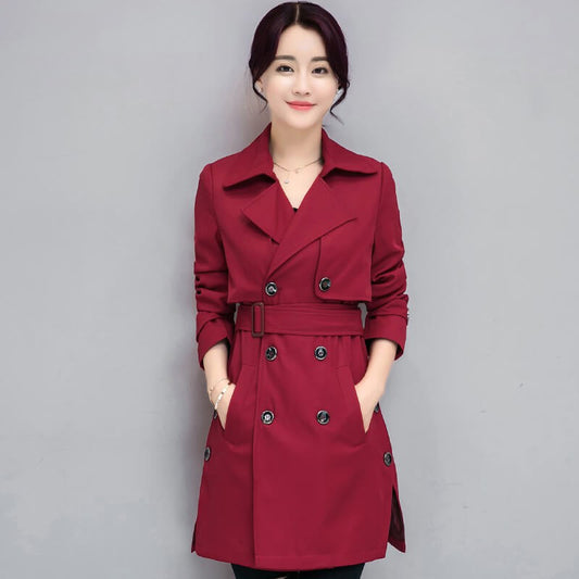 Double Breasted Midi Trench Coat