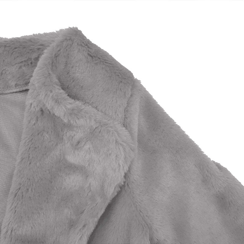 Plain Faux Fur Shearling Jacket