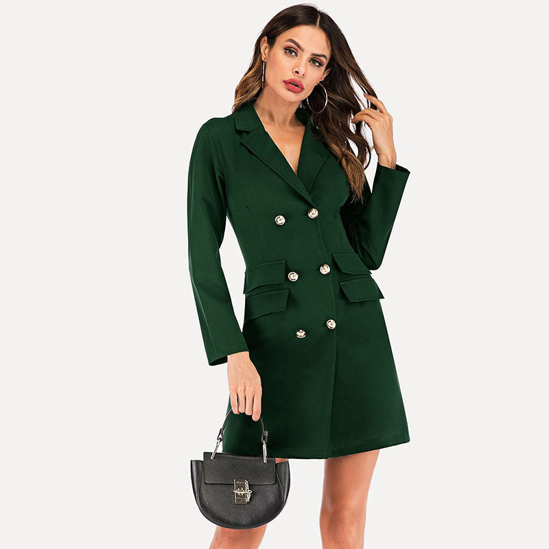 Double Breasted Blazer Dress