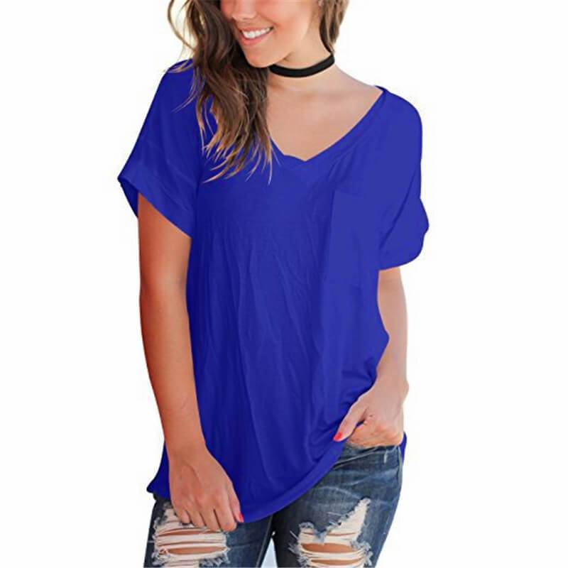 Polka Dots V-neck Loose T-shirt