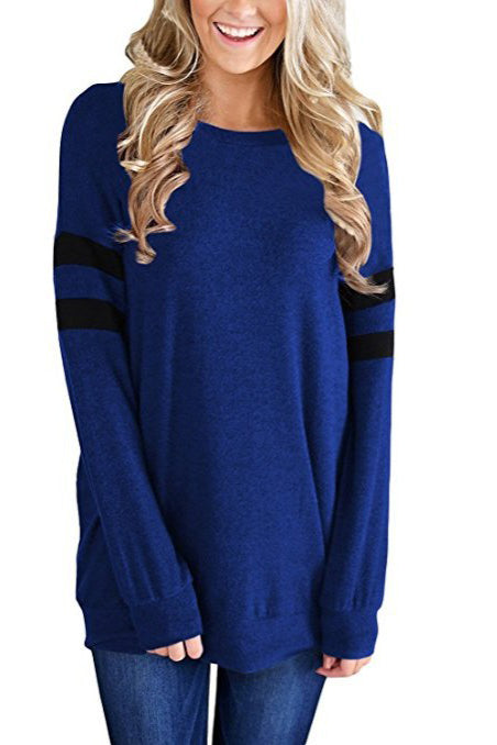 Long Sleeves Scoop Loose Long Knit Blouse