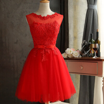 Patchwork Lace Bridemaid Skater Dress