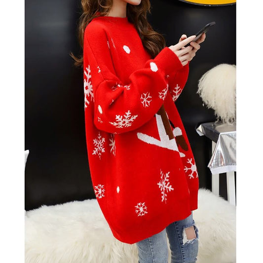 Christmas Snowman Round Neck Sweater