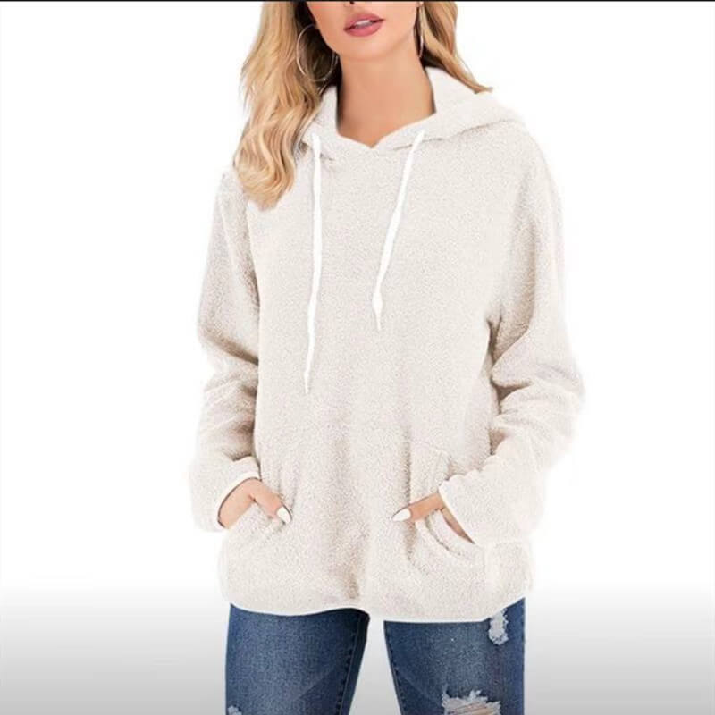 Pullover Drawstring Loose Teddy Hoodies