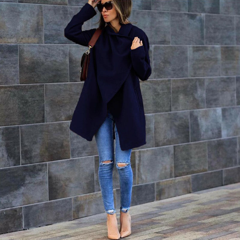 With Belt Wrap Wool Coat