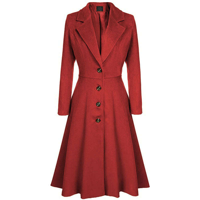 Plain Trench Coat Dress