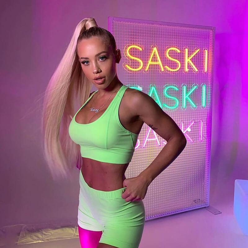 Sexy Candy Color Tank Top High Waist Bodycon Two Pieces Set