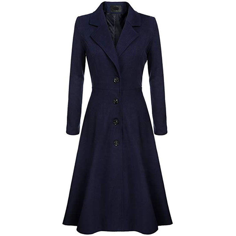 Plain Trench Coat Dress