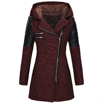 Plus Size Hooded Padded Coat