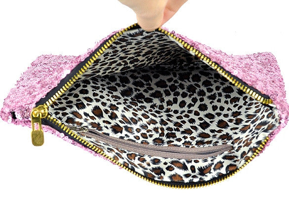 New Fashion Style Women's Sparkle Spangle Clutch Evening Bag