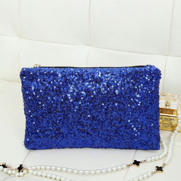 New Fashion Style Women's Sparkle Spangle Clutch Evening Bag