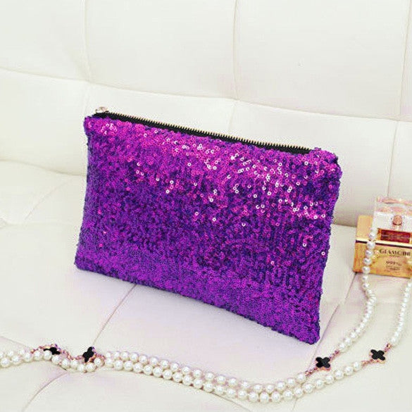 New Fashion Style Women's Sparkle Spangle Clutch Evening Bag