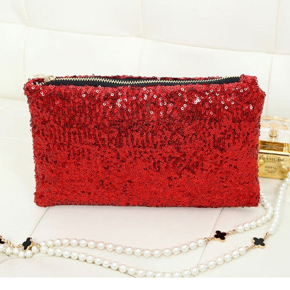 New Fashion Style Women's Sparkle Spangle Clutch Evening Bag