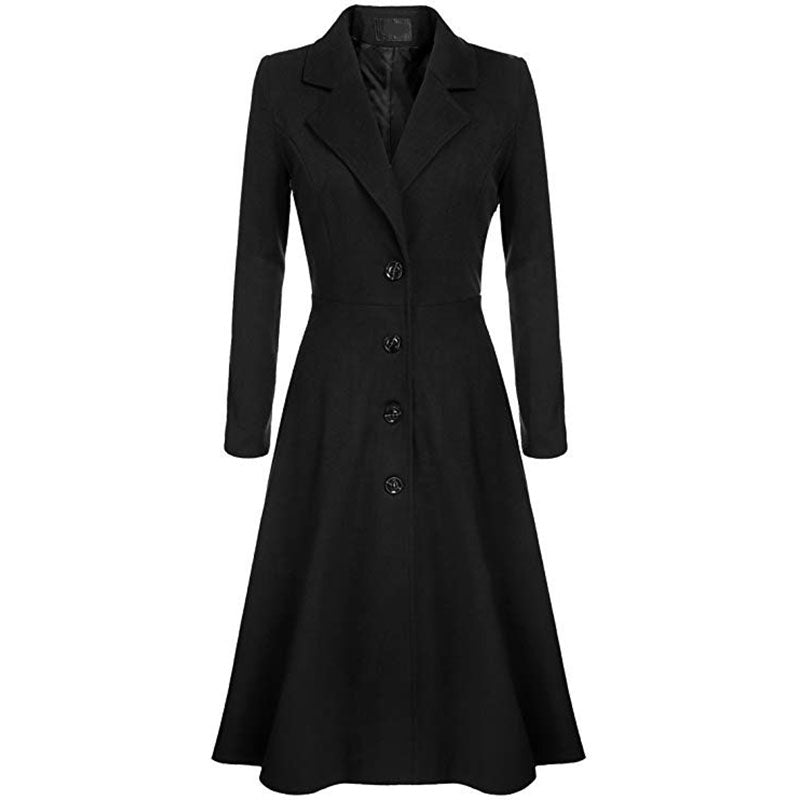 Plain Trench Coat Dress