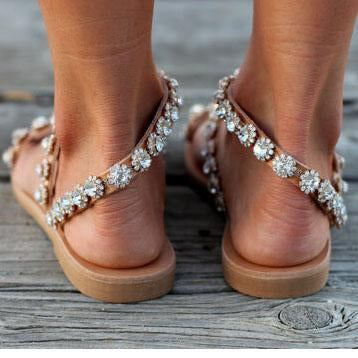 Rhinestone Bunions Beach Flat Sandal