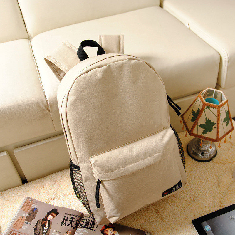 Pure Color Korean Style Flexo Backpack - Meet Yours Fashion - 3