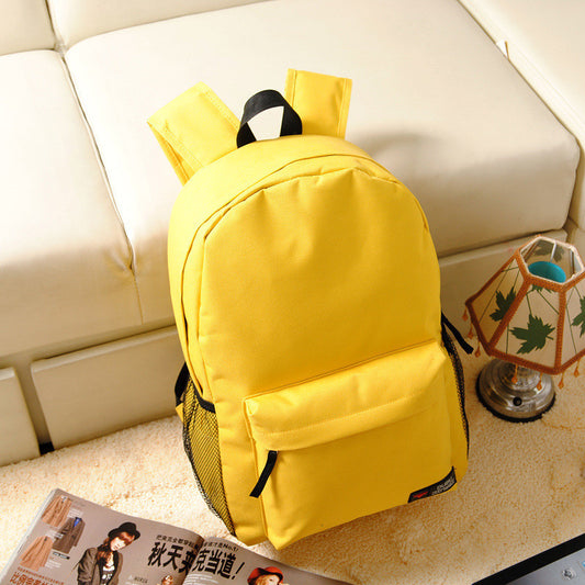 Pure Color Korean Style Flexo Backpack