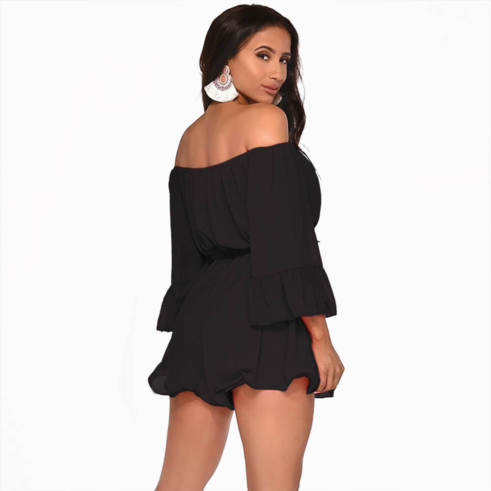 Off Shoulder Strapless High Waist Beach Rompers