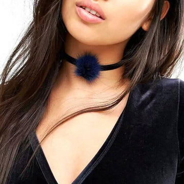 Sweet Furry Ball Lint Women's Necklace