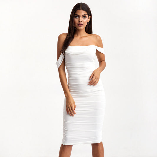 Off Shoulder Midi Bodycon Dress