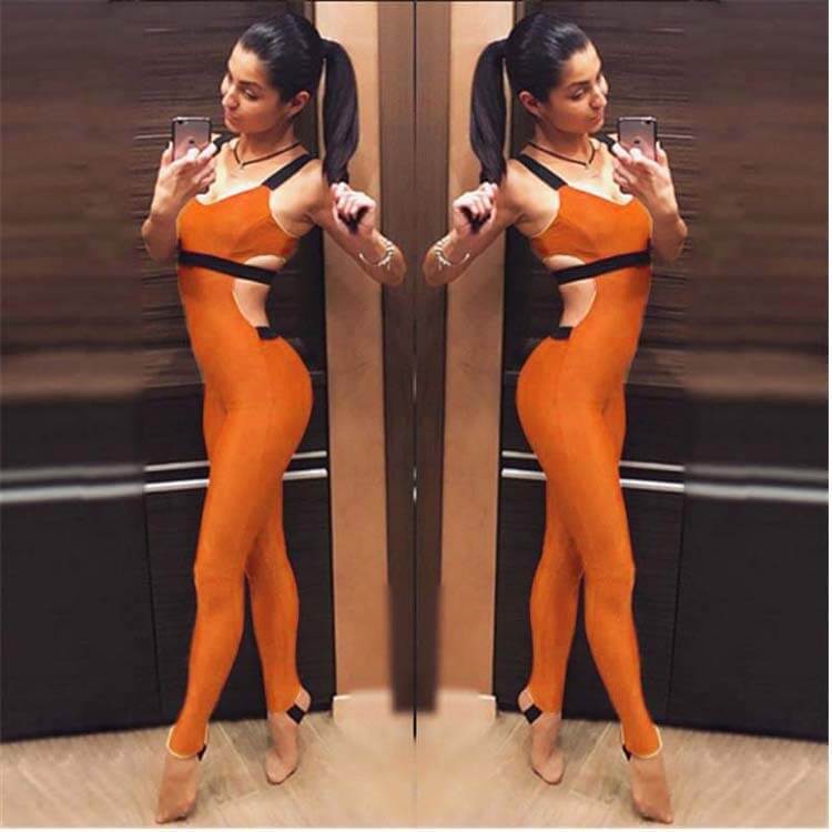 Sexy Sleeveless Bodycon Stretch Yoga Jumpsuit