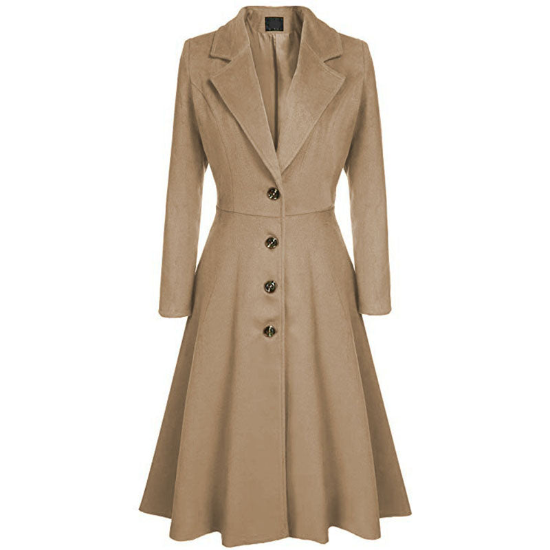 Plain Trench Coat Dress