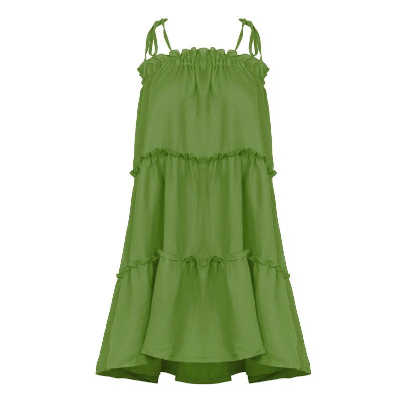 Summer Ruffle Loose Short Beach Dress