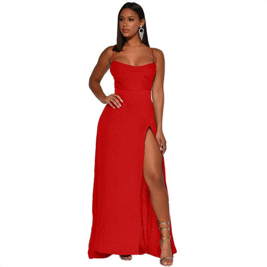 Spaghetti Strap Maxi Slits Dress