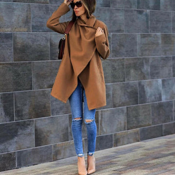 With Belt Wrap Wool Coat