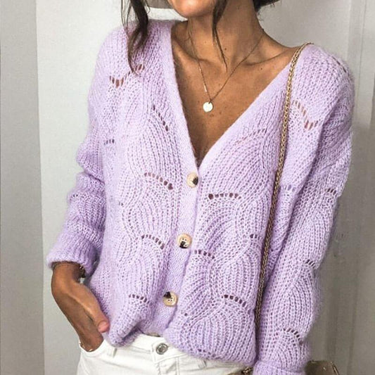 Petite V Neck Cardigan