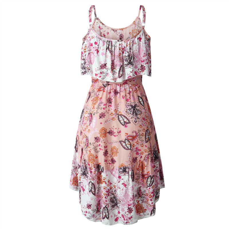 Floral Empire Waist Midi Sling Dress