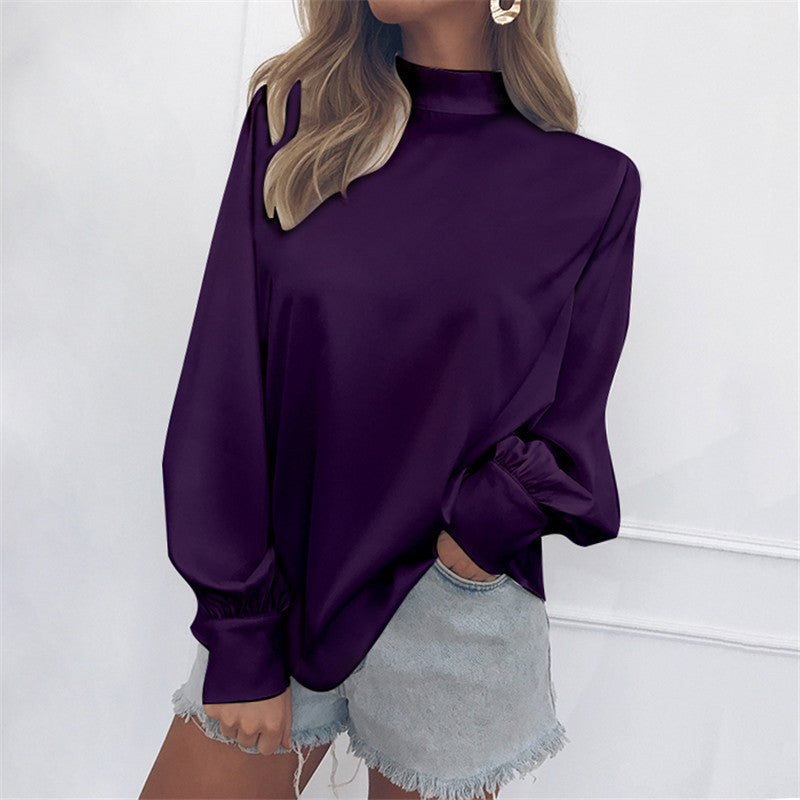 Loose High Neck Blouses