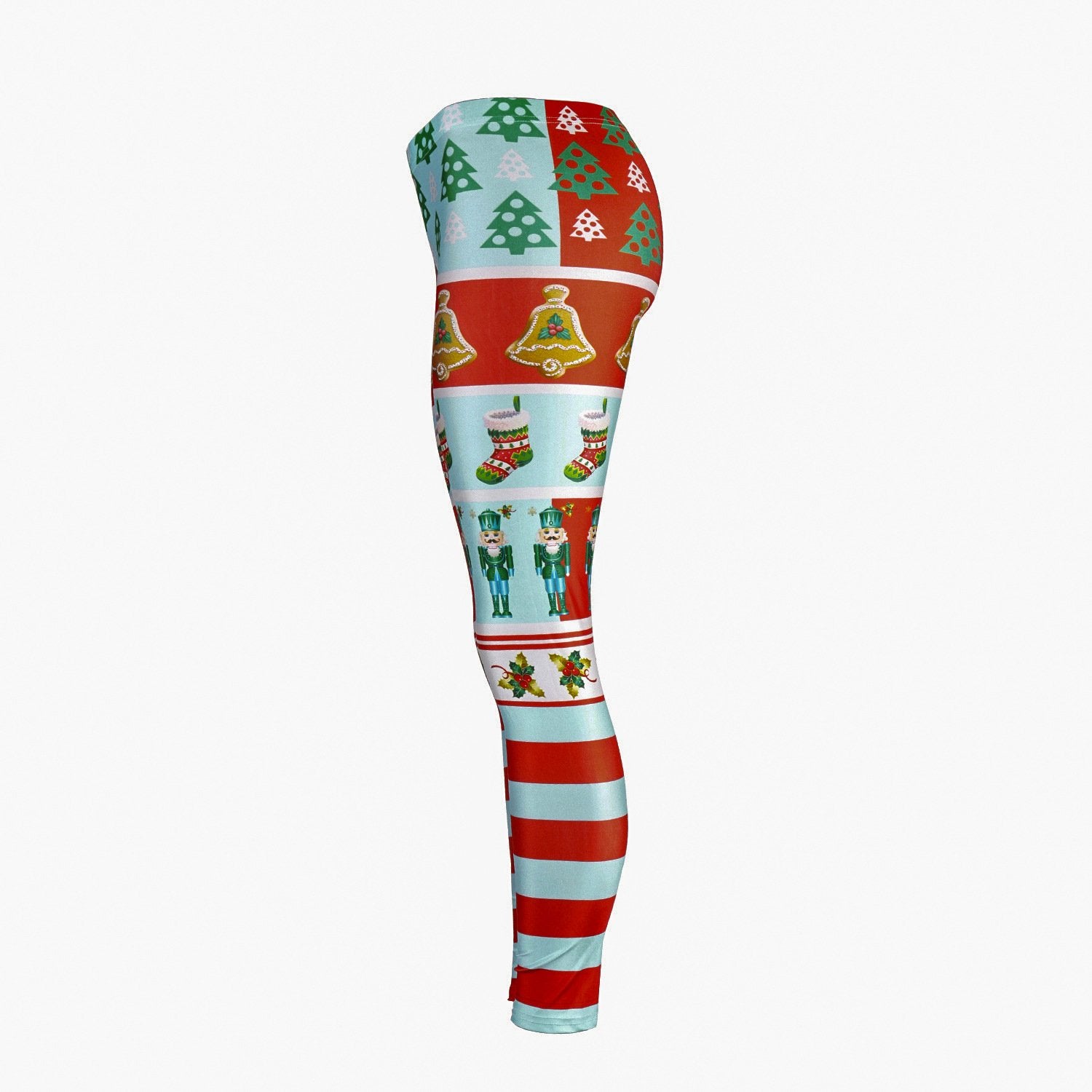 Festival Print Women Mid Waist Christmas Skinny Leggings