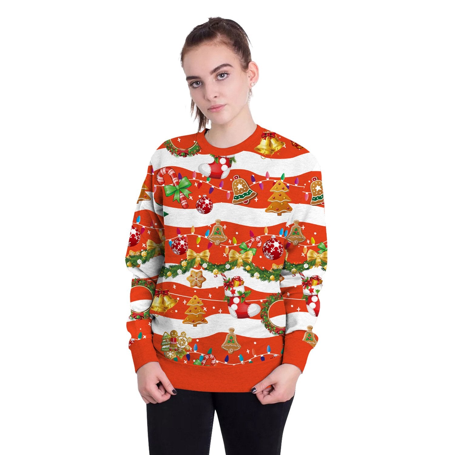 Christmas Gifts Print Scoop Women Party Sweatshirt