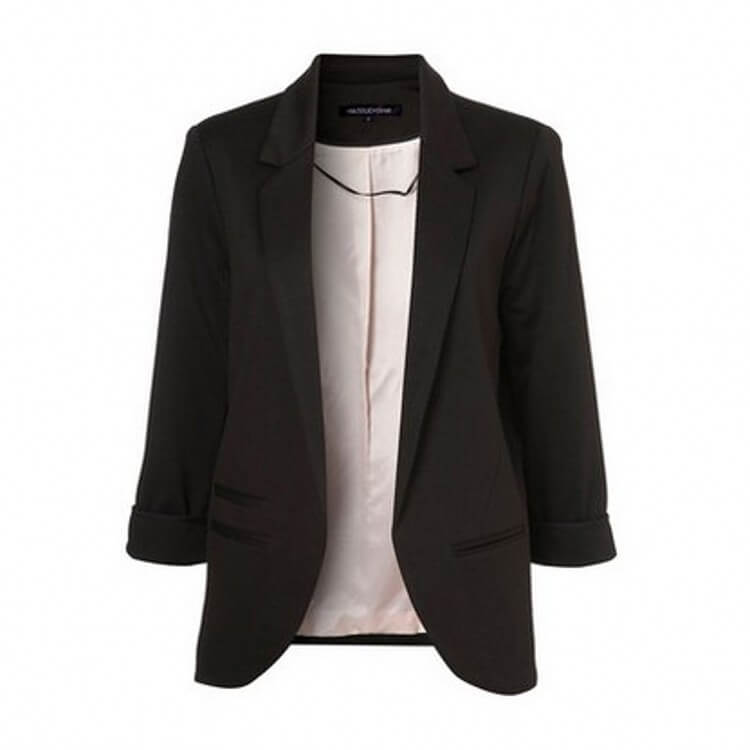 Simple 3/4 Sleeve Blazer