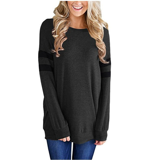 Long Sleeves Scoop Loose Long Knit Blouse